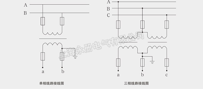 LDZ10-3、6、10電壓互感器的接線圖